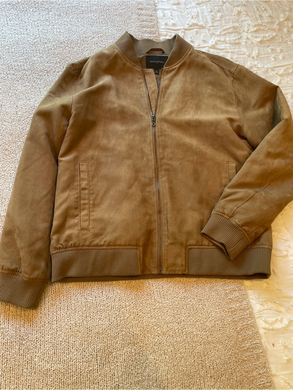 Banana Republic Men’s Vegan Suede Bomber Jacket - size XL
